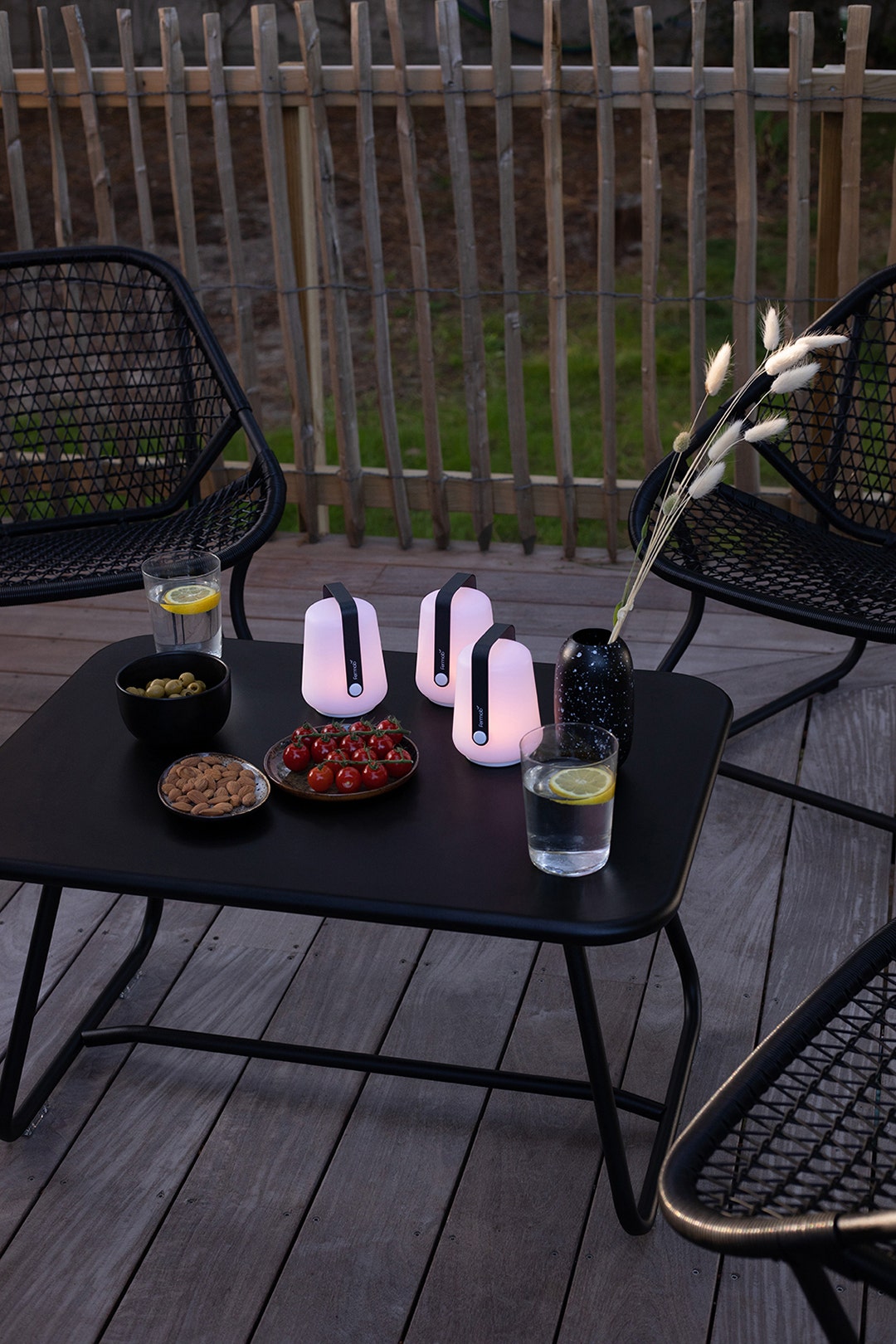 SET OF 3 LAMPS H.12 CM