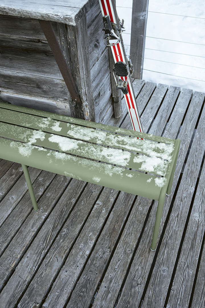 mobilier Fermob, banc Luxembourg, outdoor furniture, metal bench