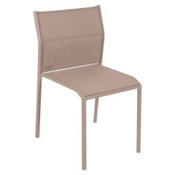 chaise de jardin, chaise en métal et toile muscade