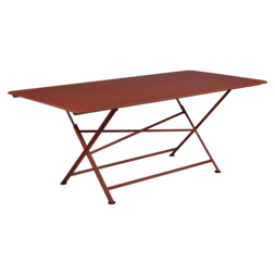table de jardin, table metal, table de jardin pliante, table metal pliante, table fermob rouge