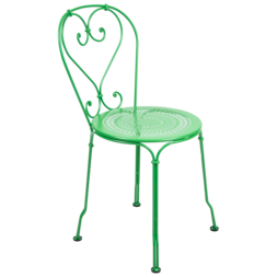 chaise metal vert