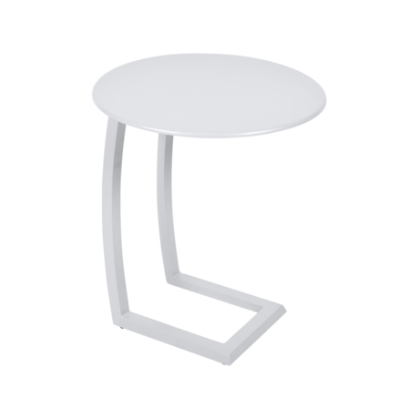 table basse chaise longue blanche, table basse aluminium, table basse bain de soleil