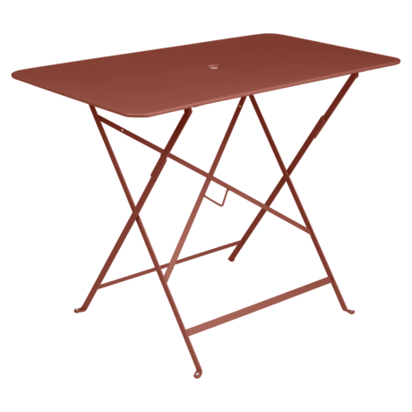 Table 97 x 57 cm bistro ocre rouge