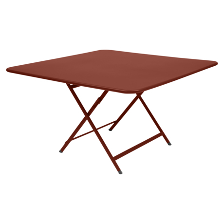 Table 128 x 128 cm bistro ocre rouge