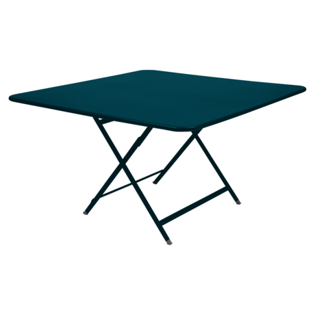 table de jardin pliante, table metal carree, table metal 8 personnes, table de jardin bleu, table metal bleu