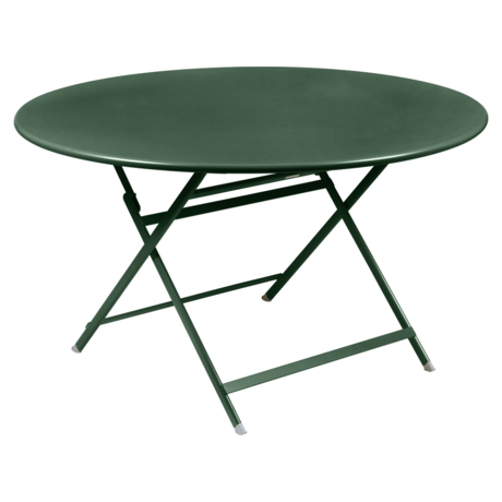 table de jardin pliante, table metal ronde, table metal 7 personnes, table de jardin verte, table metal verte