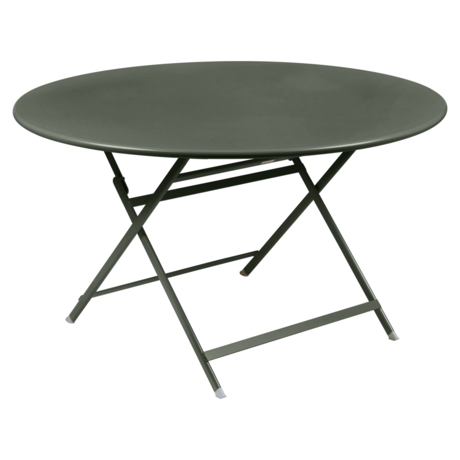 table de jardin pliante, table metal ronde, table metal 7 personnes, table de jardin verte, table metal verte