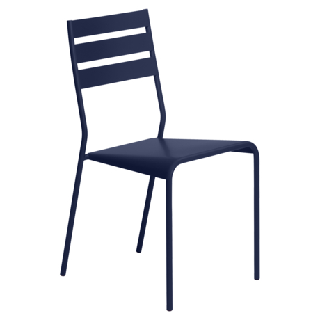 chaise metal, chaise terrasse, chaise bleu, chaise fermob
