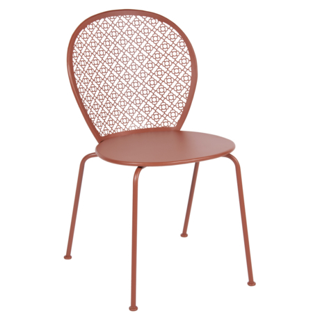 chaise lorette ocre rouge