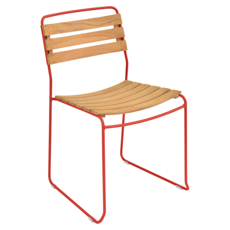 chaise surprising, chaise fermob, chaise bois et metal, chaise de jardin, chaise design, chaise bois et rose, guggenbichler