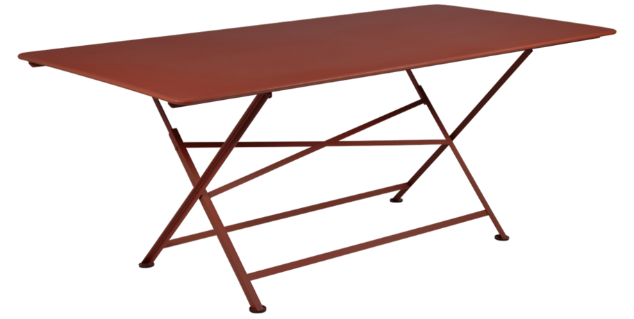 table de jardin, table metal, table de jardin pliante, table metal pliante, table fermob rouge