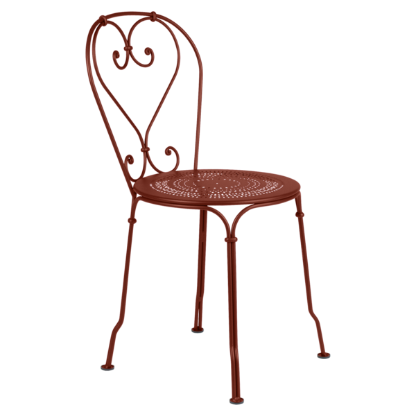 chaise 1900 ocre rouge