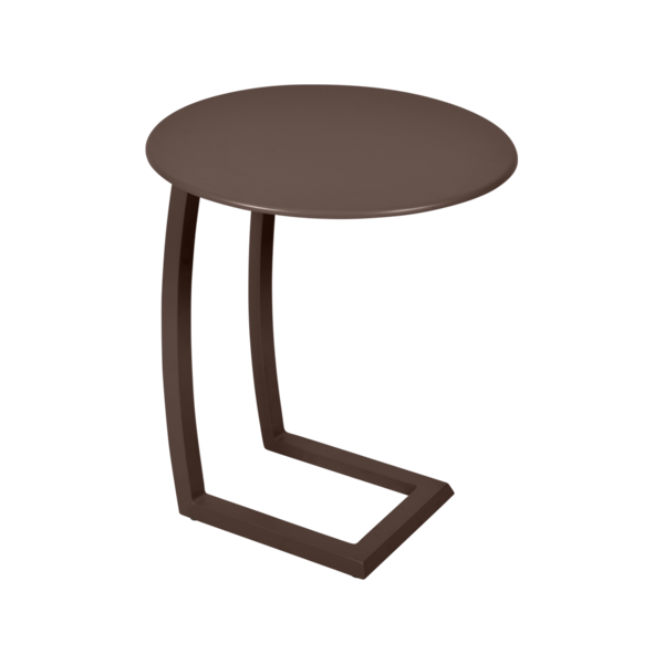 table basse chaise longue marron, table basse aluminium, table basse bain de soleil