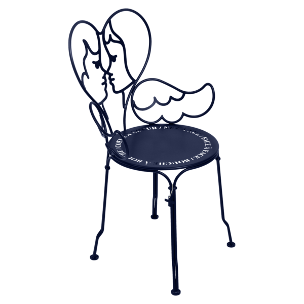 chaise design, chaise castelbajac, chaise metal design, chaise design bleu