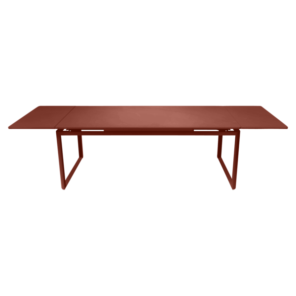 Table à allonges 200/300 x 100 cm ocre rouge