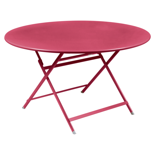 table de jardin pliante, table metal ronde, table metal 7 personnes, table de jardin rose, table metal rose