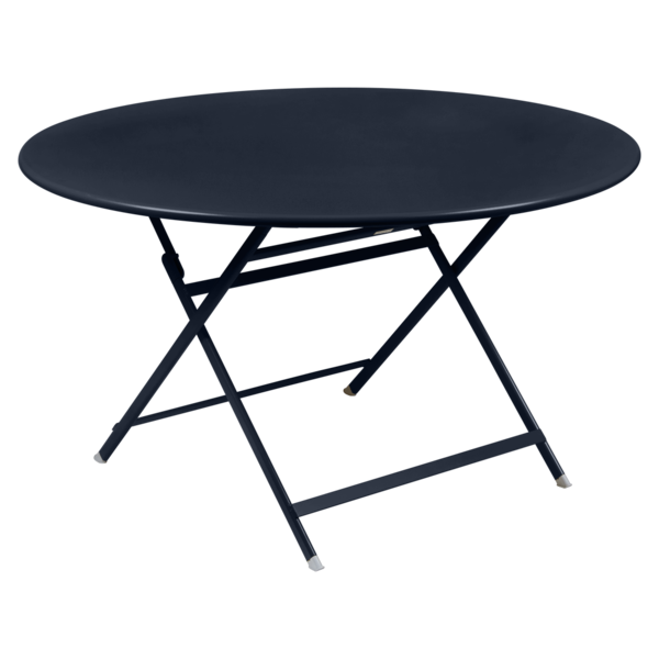 table de jardin pliante, table metal ronde, table metal 7 personnes, table de jardin bleue, table metal bleue