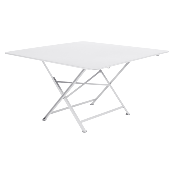 table de jardin pliante, table metal carree, table metal 8 personnes, table de jardin blanche, table metal blanche