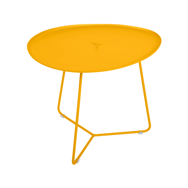 table basse metal, table basse fermob, table basse de jardin, table basse jaune