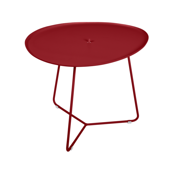 table basse metal, table basse fermob, table basse de jardin, table basse rouge