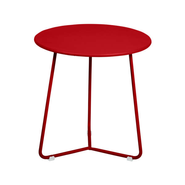 tabouret bas metal, table de chevet, table d appoint, petite table basse rouge