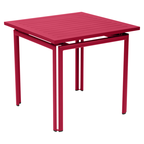table metal, table de jardin, table rectangulaire, table rose, table 4 personnes