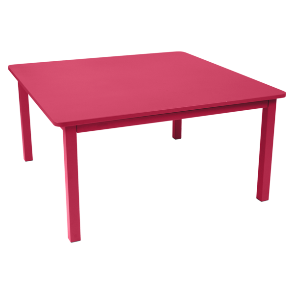 table metal, table de jardin, table carree, table rose, table 8 personnes