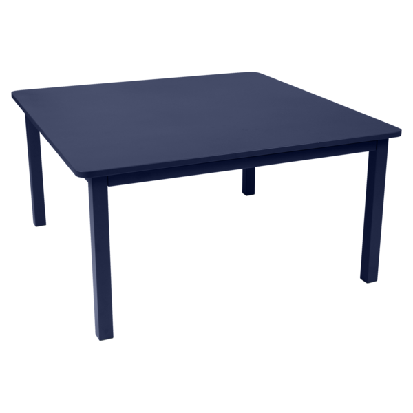 table de jardin, table metal, table carre, table 8 personnes, table bleu