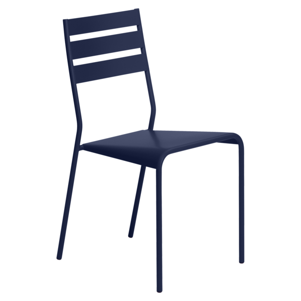 chaise metal, chaise terrasse, chaise bleu, chaise fermob