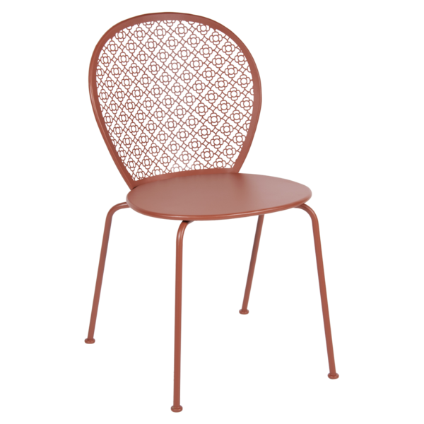 chaise lorette ocre rouge