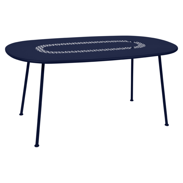 table de jardin, table lorette fermob, table metal, table bleu, table ovale 