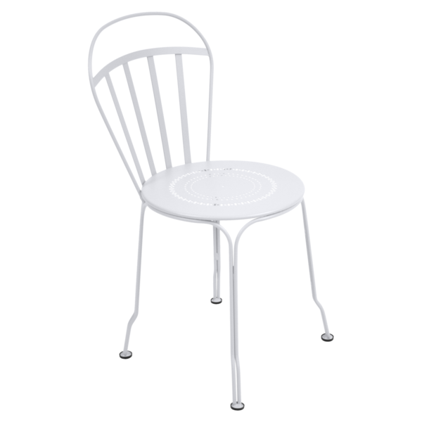 chaise metal, chaise fermob, chaise de jardin, chaise blanche