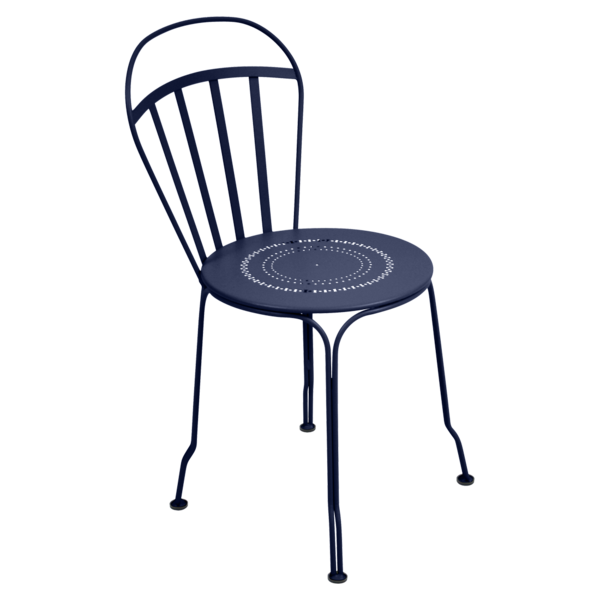 chaise metal, chaise fermob, chaise de jardin, chaise bleu