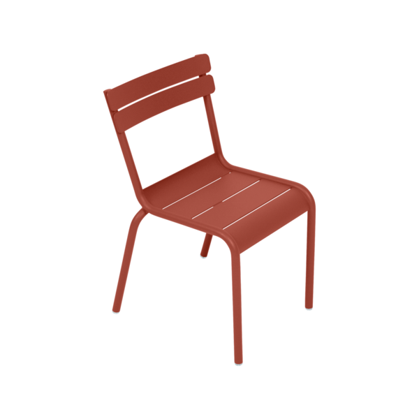 Chaise kid luxembourg ocre rouge