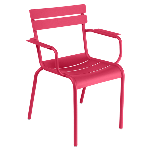 chaise metal, chaise fermob, chaise de jardin, chaise rose, chaise avec accoudoir