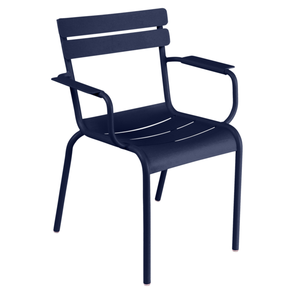 chaise metal, chaise fermob, chaise de jardin, chaise bleu, chaise avec accoudoir
