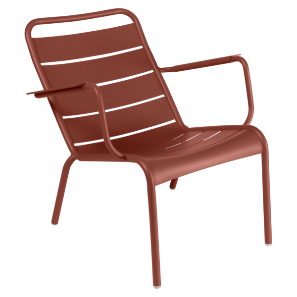 Fauteuil bas luxembourg ocre rouge