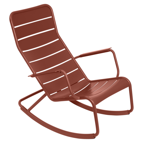Rocking chair luxembourg ocre rouge