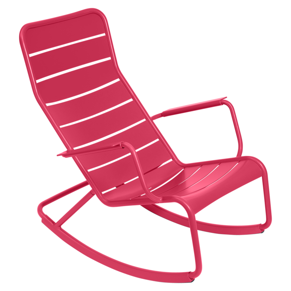 fauteuil de jardin, rocking chair metal, salon de jardin, rocking chair rose