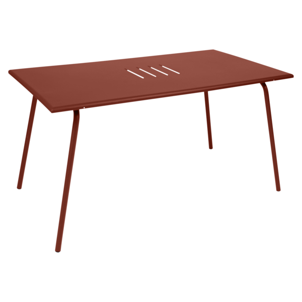 Table 146 x 80 cm monceau ocre rouge
