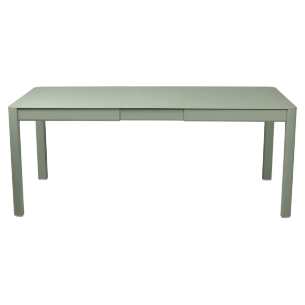 table de jardin verte, table metal allonge, table metal a rallonge, table metal rectangulaire, table fermob allonge
