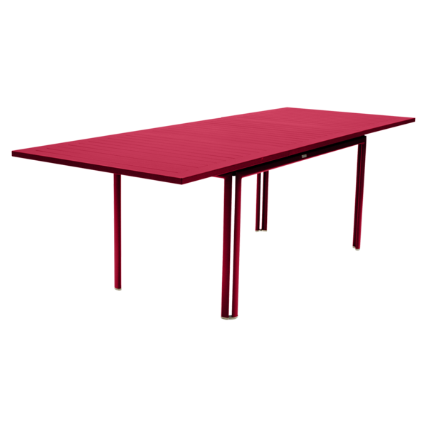 table metal, table de jardin, table rectangulaire, table rose