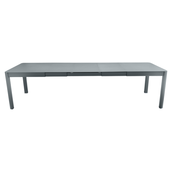 table de jardin grise, table metal allonge, table metal a rallonge, table metal rectangulaire, table fermob allonge