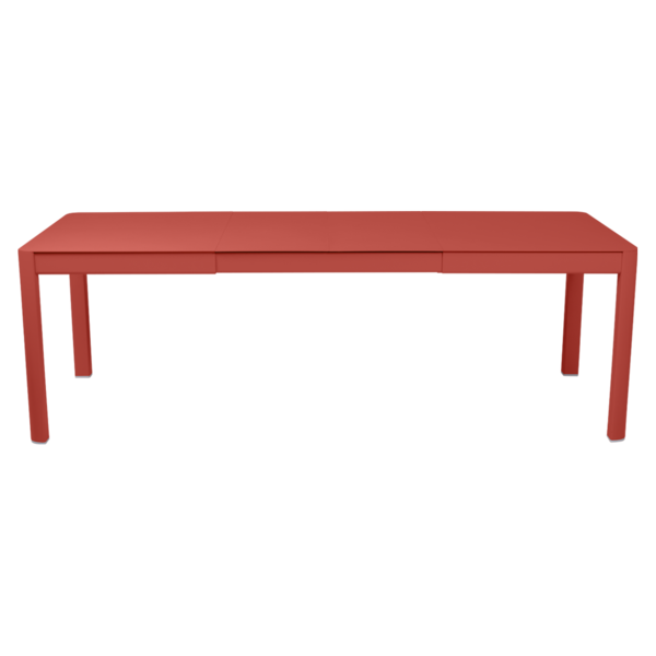 table de jardin rose, table metal allonge, table metal a rallonge, table metal rectangulaire, table fermob allonge