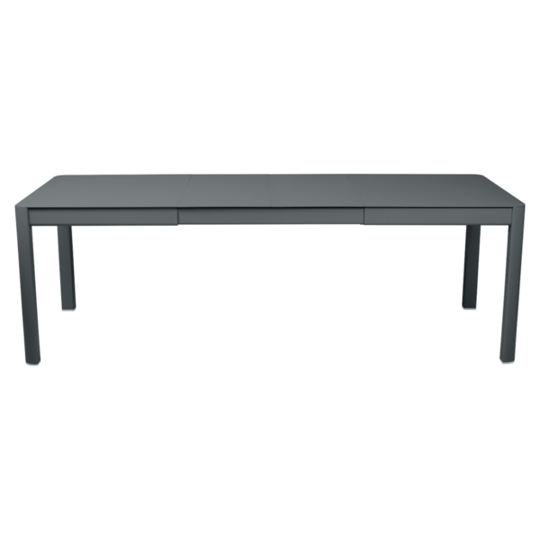 table de jardin gris, table metal allonge, table metal a rallonge, table metal rectangulaire, table fermob allonge