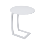 table basse chaise longue blanche, table basse aluminium, table basse bain de soleil