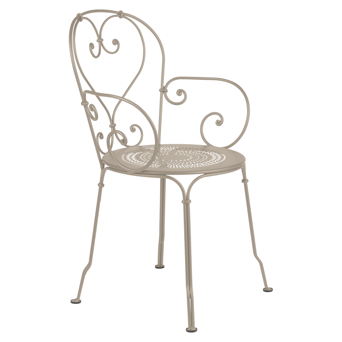 chaise metal beige