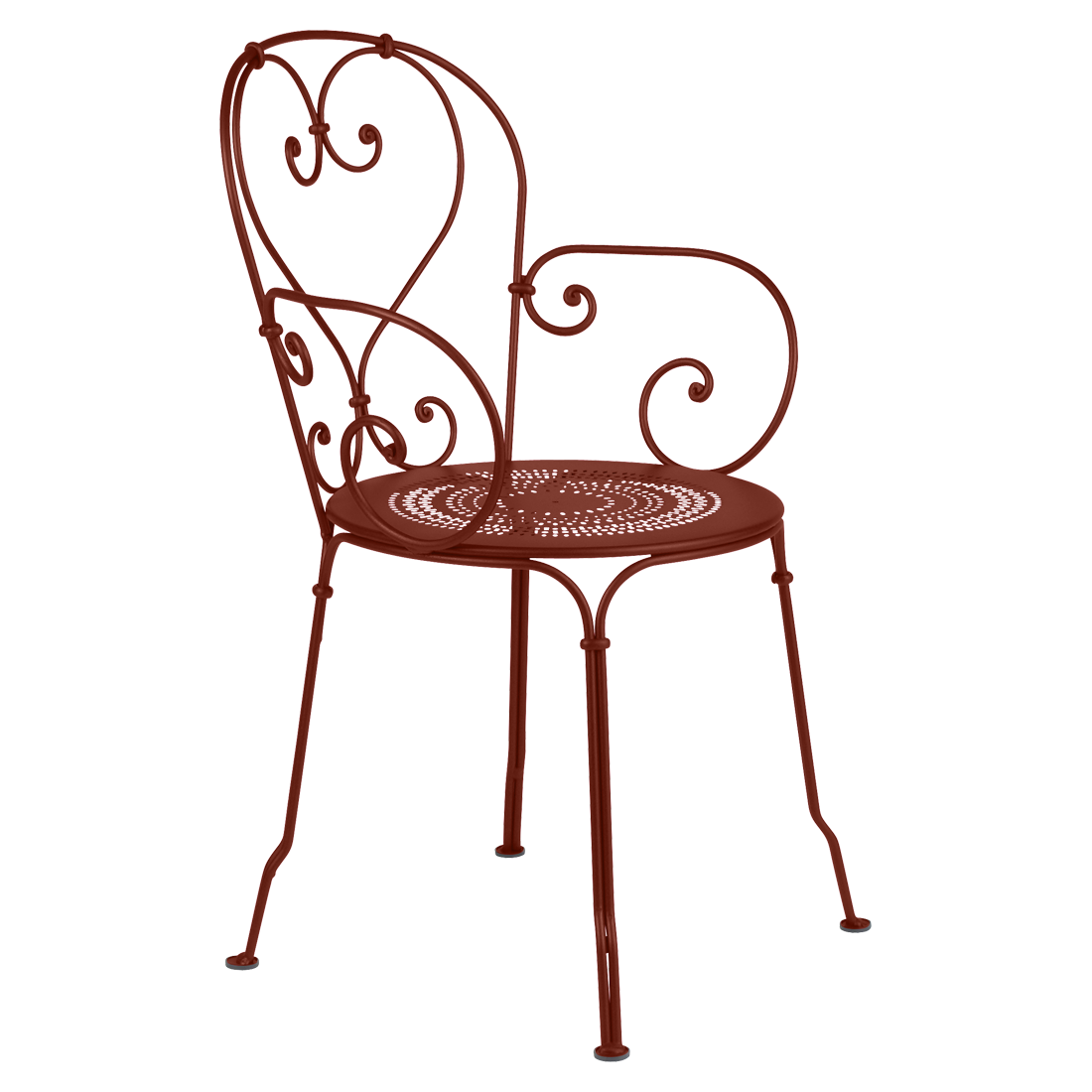 fauteuil 1900 ocre rouge