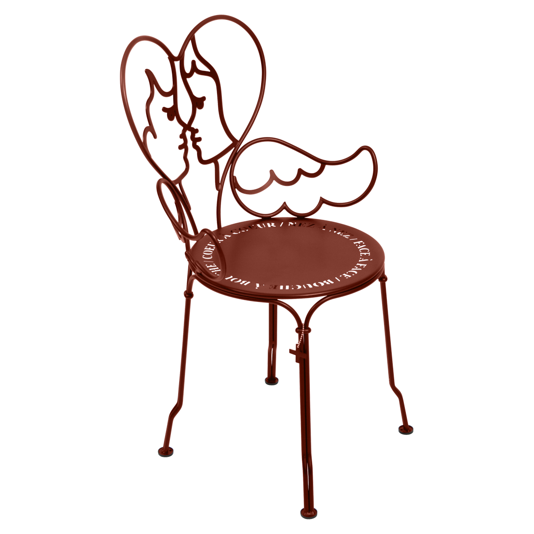 Chaise ange ocre rouge