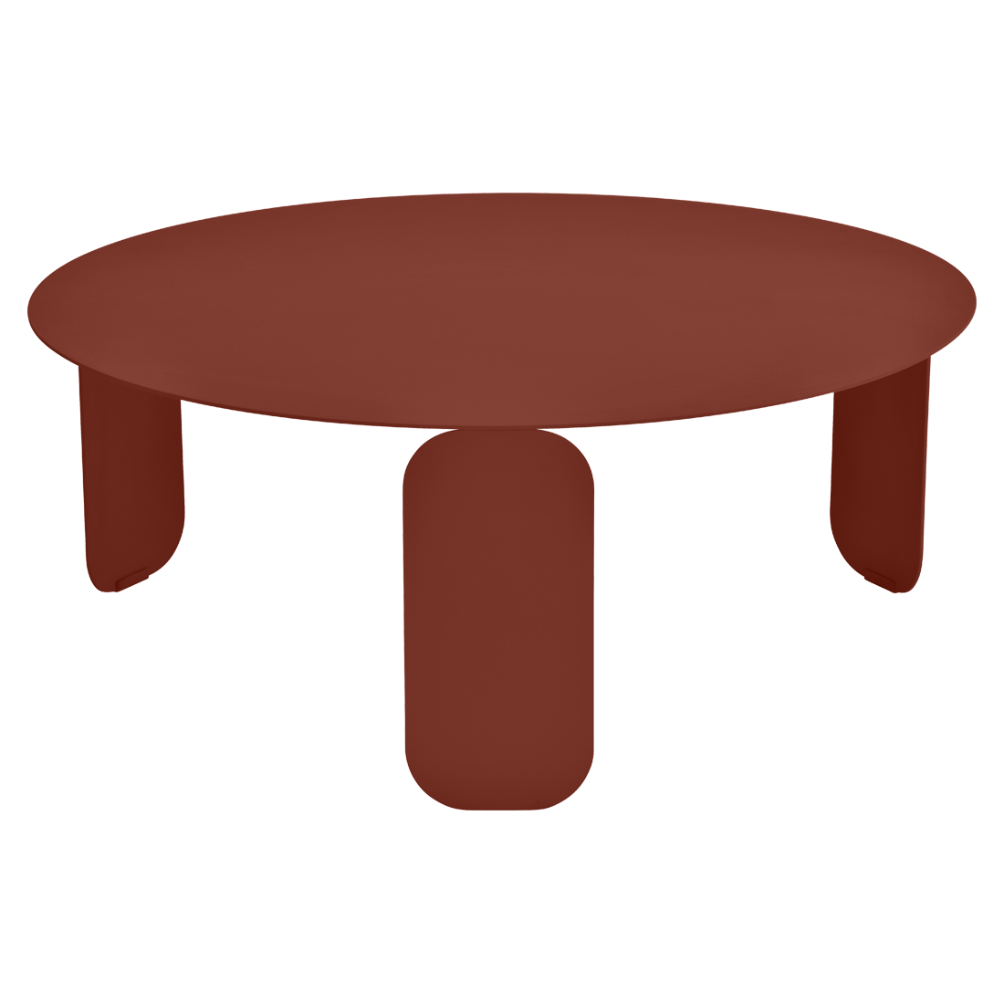 Table basse Ø 80 cm bebop ocre rouge